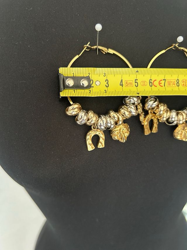 Orecchini a cerchio oro/argento