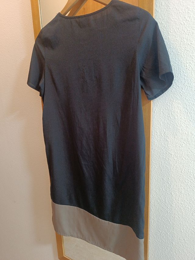 Vestido negro verano beige