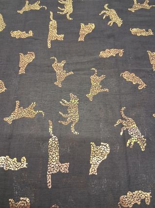 Fular leopardo dorado
