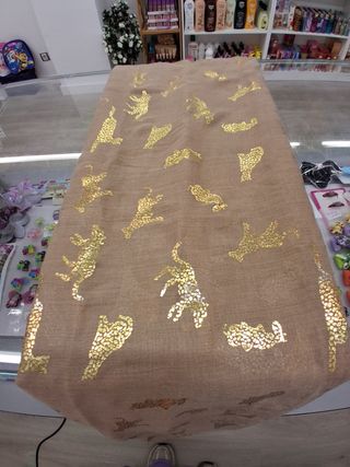 Fular leopardo dorado