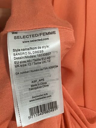Abito Selected Femme arancio Tg.L