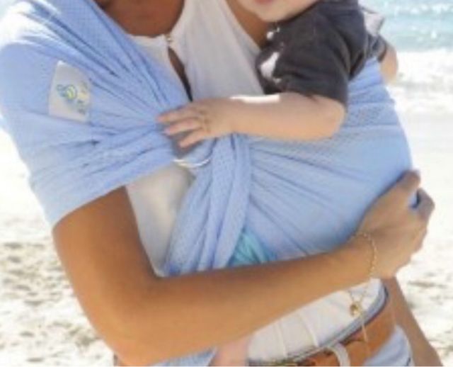 Fular portabebés bebé blanco