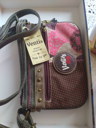 Bolso Ventis marrón y rosa