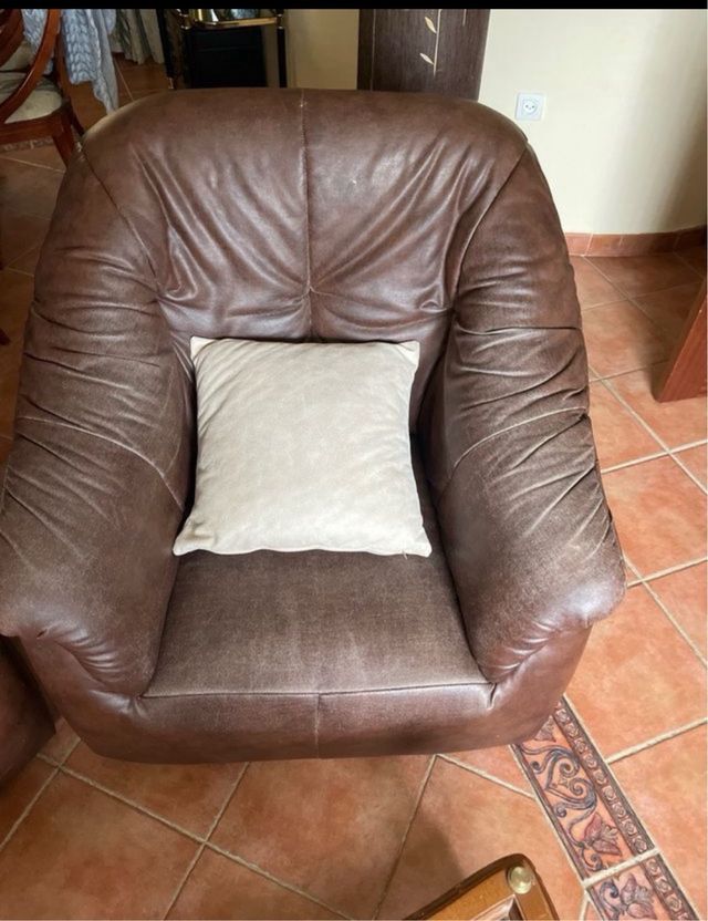2 Sillones Piel Marrón