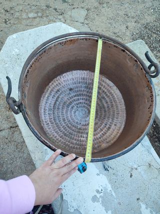 Caldera cobre antigua 50cm