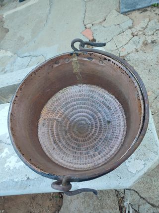 Caldera cobre antigua 50cm