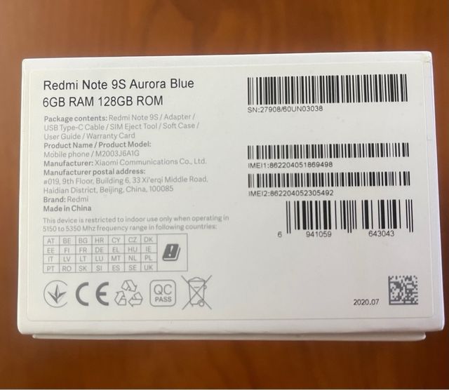 Redmi Note 9S Aurora Blu