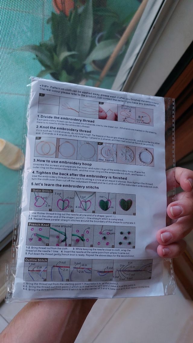 Kit ricamo fai da te giardino dei sogni