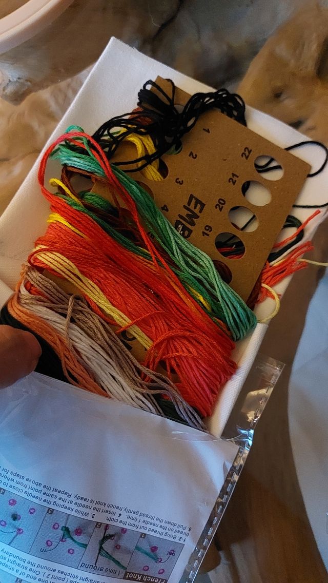 Kit ricamo fai da te giardino dei sogni