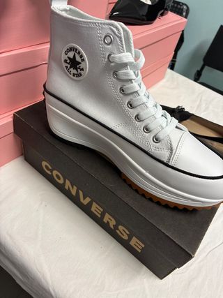 Converse blancas plataforma - talla 41