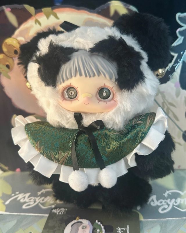 silver bamboo maymei poem of spring keychain plush