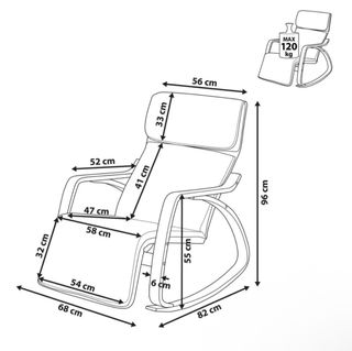 Silla mecedora WESTON como NUEVA a mitad precio!!!