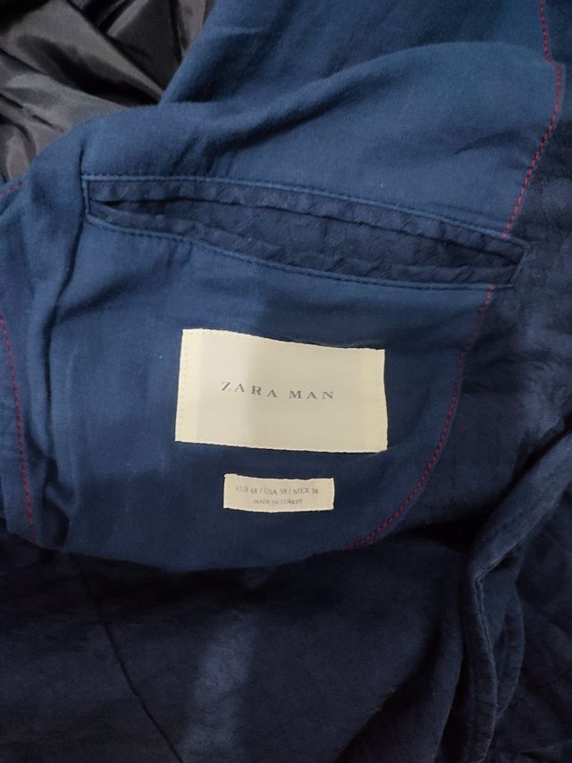 Blazer azul marino Zara hombre Talla 38
