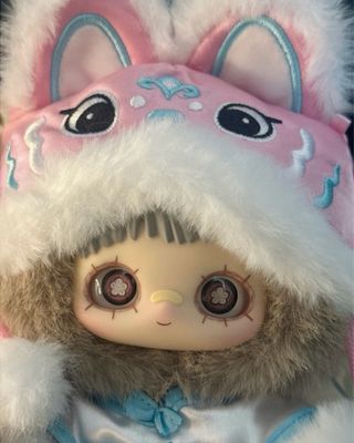 lion dance maymei poem of spring plush keychain