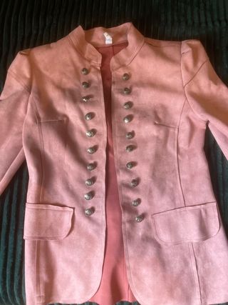 Chaqueta terciopelo rosa