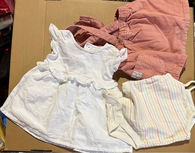 Ropa Bebé 6-9m: Vestido+Body+Mono