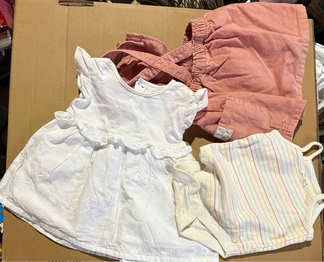 Ropa Bebé 6-9m: Vestido+Body+Mono
