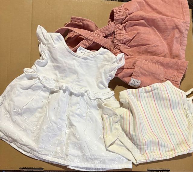 Ropa Bebé 6-9m: Vestido+Body+Mono