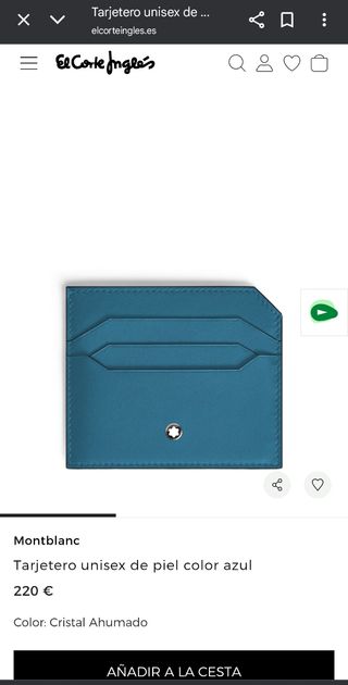 Tarjetero Montblanc - Piel Negra