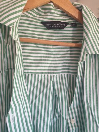 Camisa Dorothy Perkins XL rayas verdes