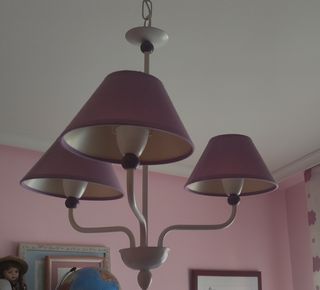 Lámpara infantil 3 luces - morada y blanca