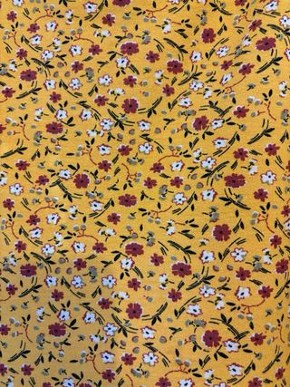 Vestido largo amarillo floral