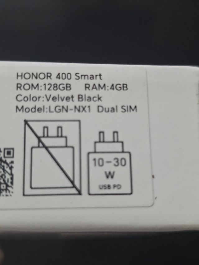 HONOR 400 Smart 4GB+128GB - Negro
