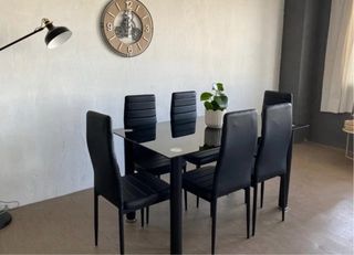 comedor Negro con 6 sillas PROMOCION