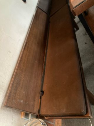 Banco madera marrón antiguo