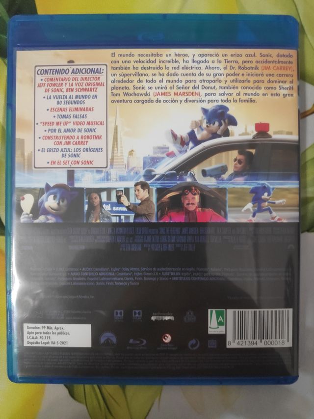 Blu-ray Sonic La Película