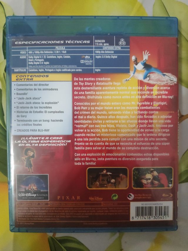 Blu-ray Los Increíbles (Disney Pixar)