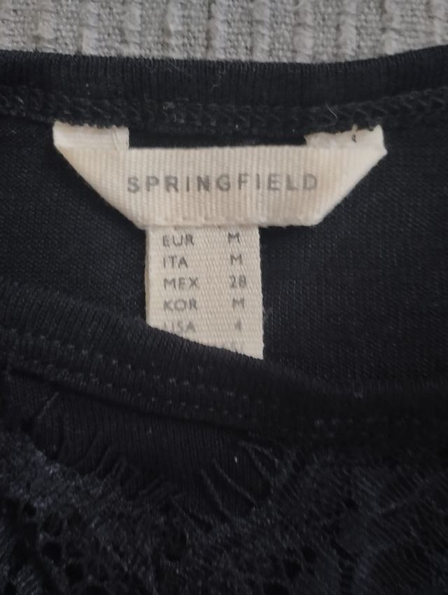 Camiseta negra Springfield - manga larga