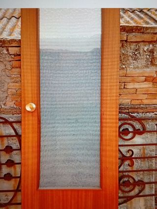 Puertas interior madera cristal