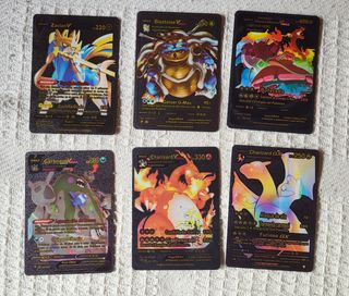 Cartas Pokemon Negras, Plateadas, Doradas y VMAX