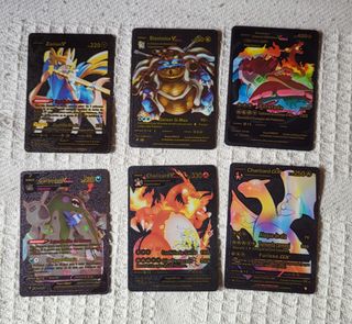 Cartas Pokemon Negras, Plateadas, Doradas y VMAX