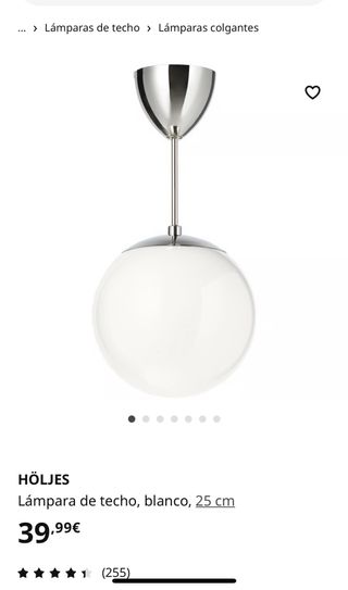 Lampara colgante IKEA Höjes 25cm