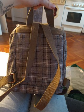Mochila NOLEYA beige y gris