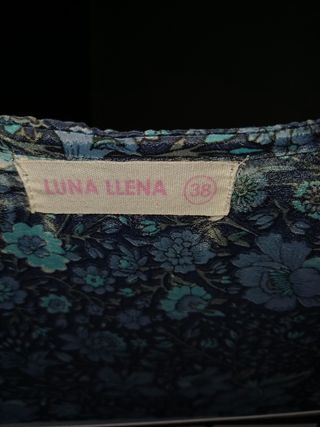 Vestido playero caftán azul y gris