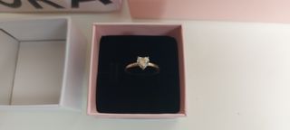 Pandora Anello Solitario con cuore Argento Sterlin