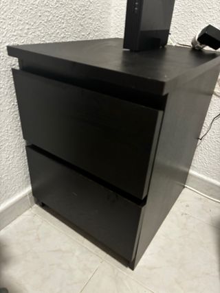Cajonera/mesilla MALM Ikea 2 cajones - Negra