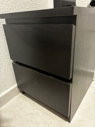 Cajonera/mesilla MALM Ikea 2 cajones - Negra