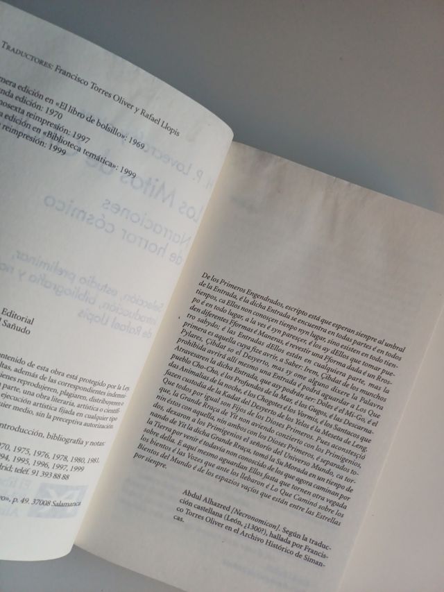 Los mitos de Cthulhu - Lovecraft (Alianza)