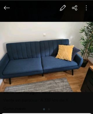 Sofá cama azul - Como nuevo