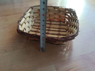 Cesta mimbre cuadrada 16 cm