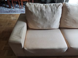 Sofa dos plazas amarillo claro comodo