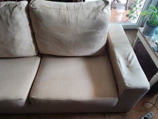 Sofa dos plazas amarillo claro comodo