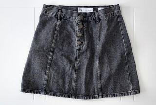 Minifalda vaquera gris Easy Wear - Talla M