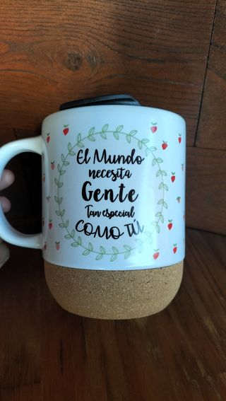 2 Tazas de cerámica con corcho
