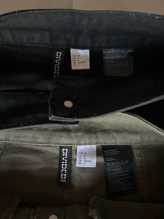 2 Faldas vaqueras H&M - Negro y Verde