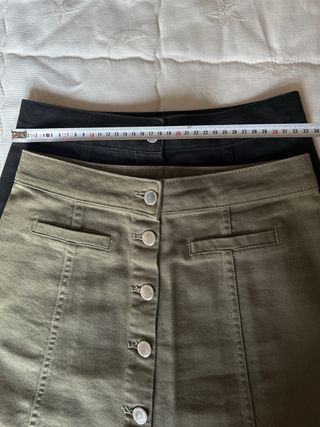 2 Faldas vaqueras H&M - Negro y Verde